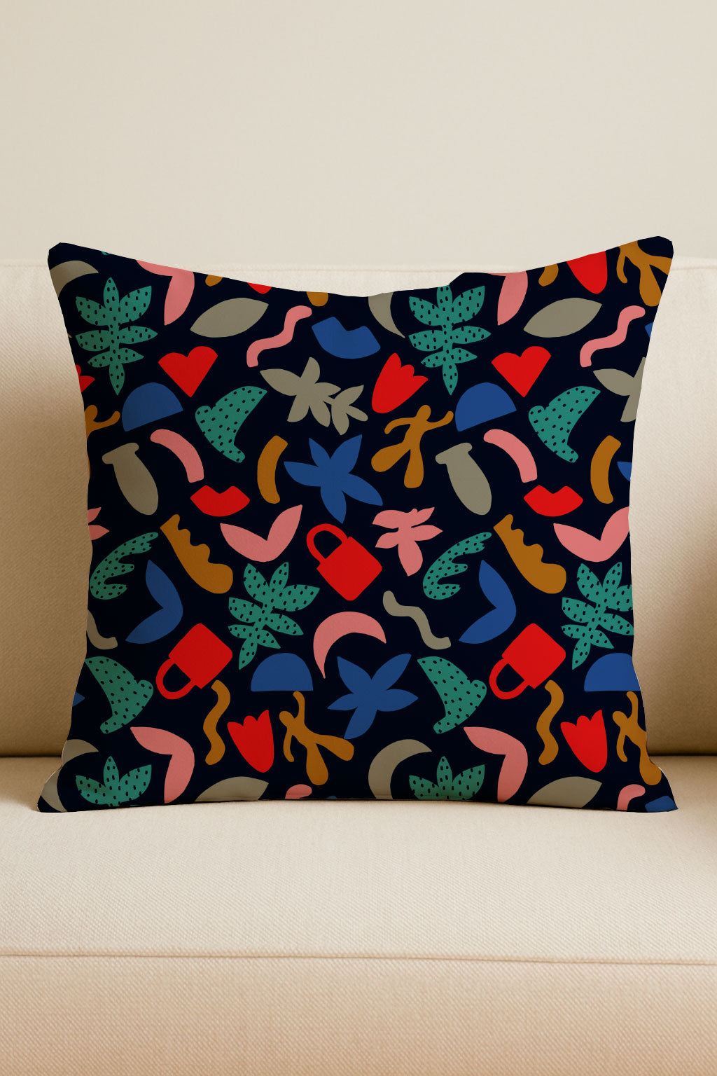 Playful collage of abstract shapes