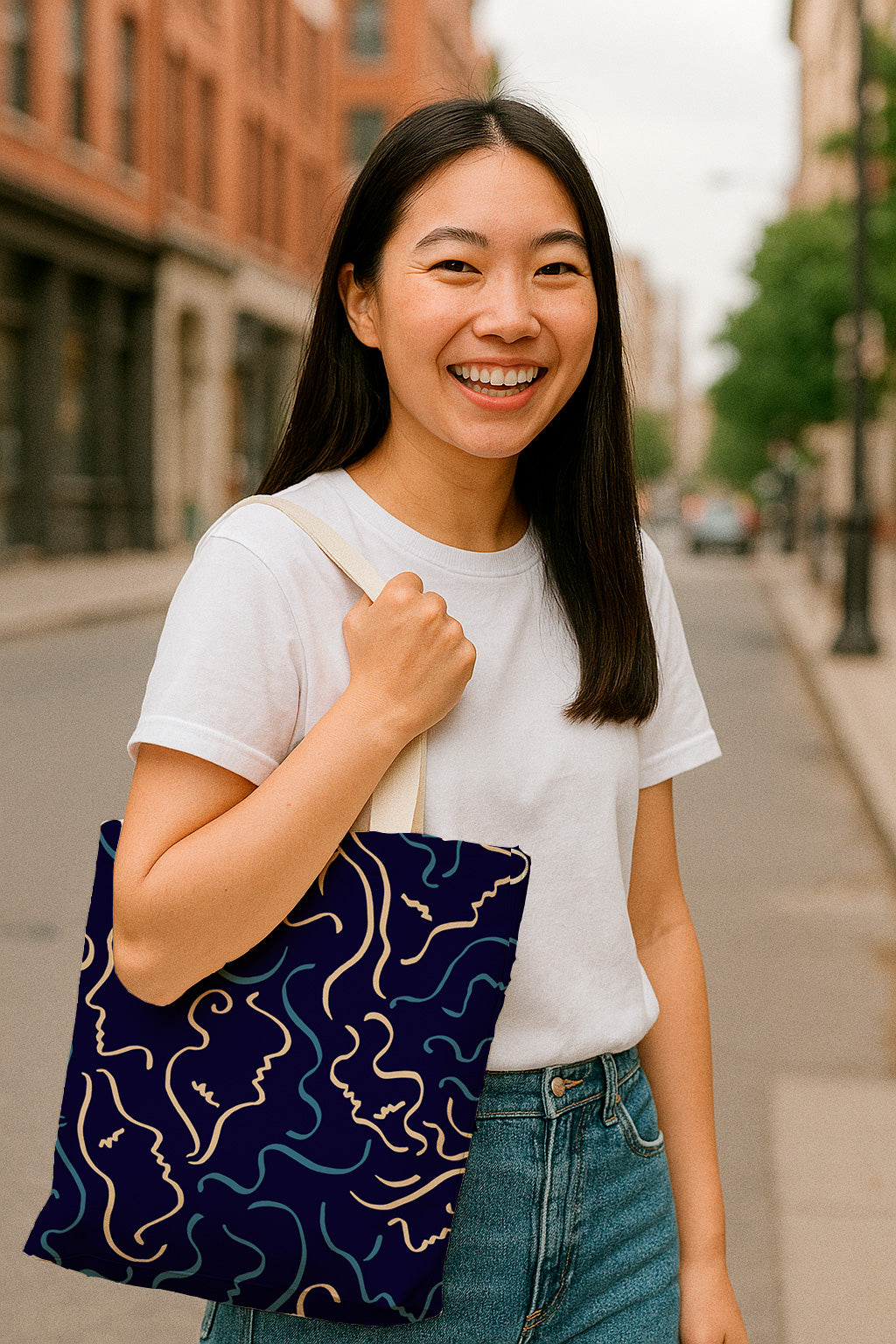 Rostros en dibujo lineal