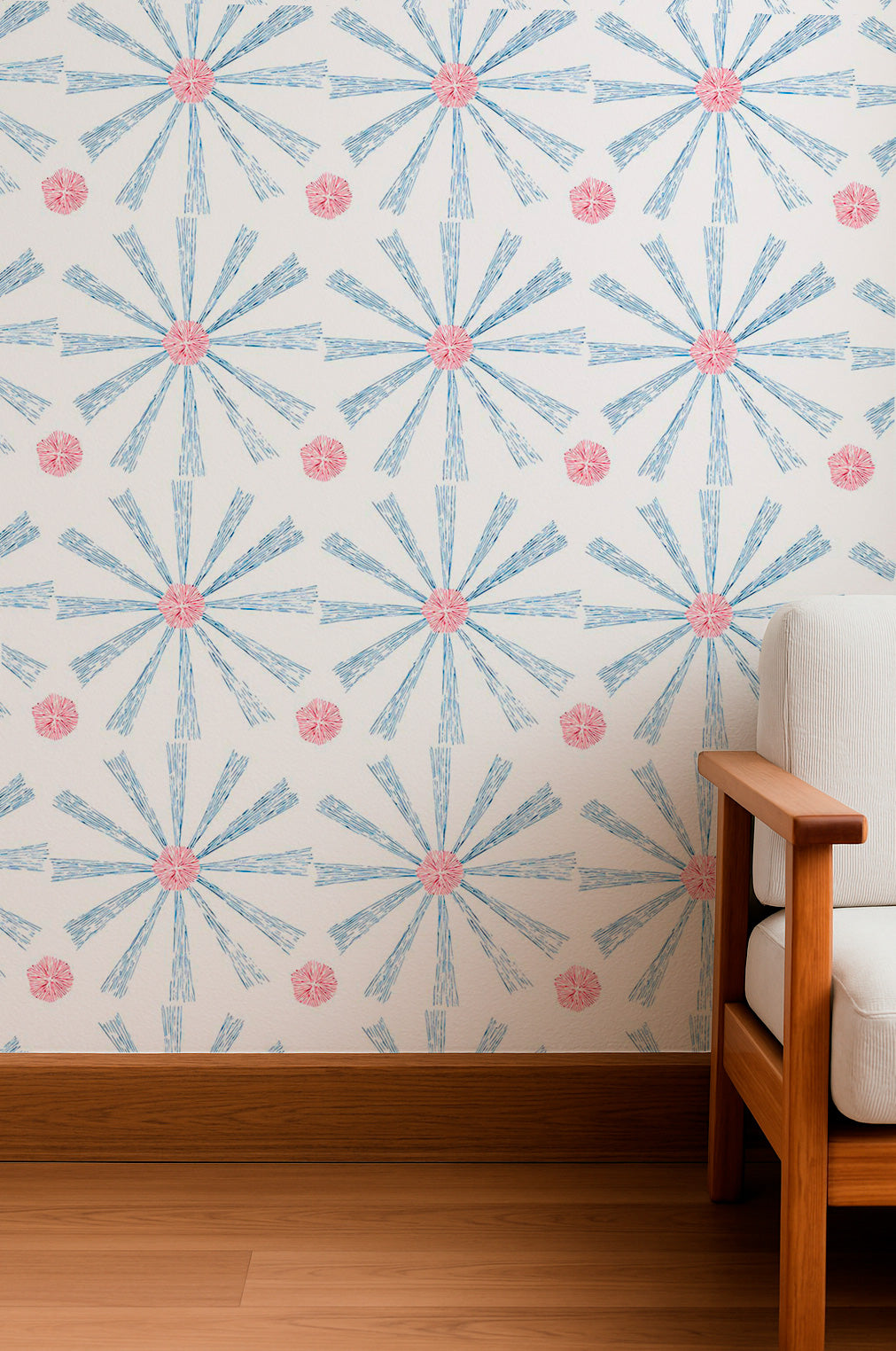 Radios azules y rojos