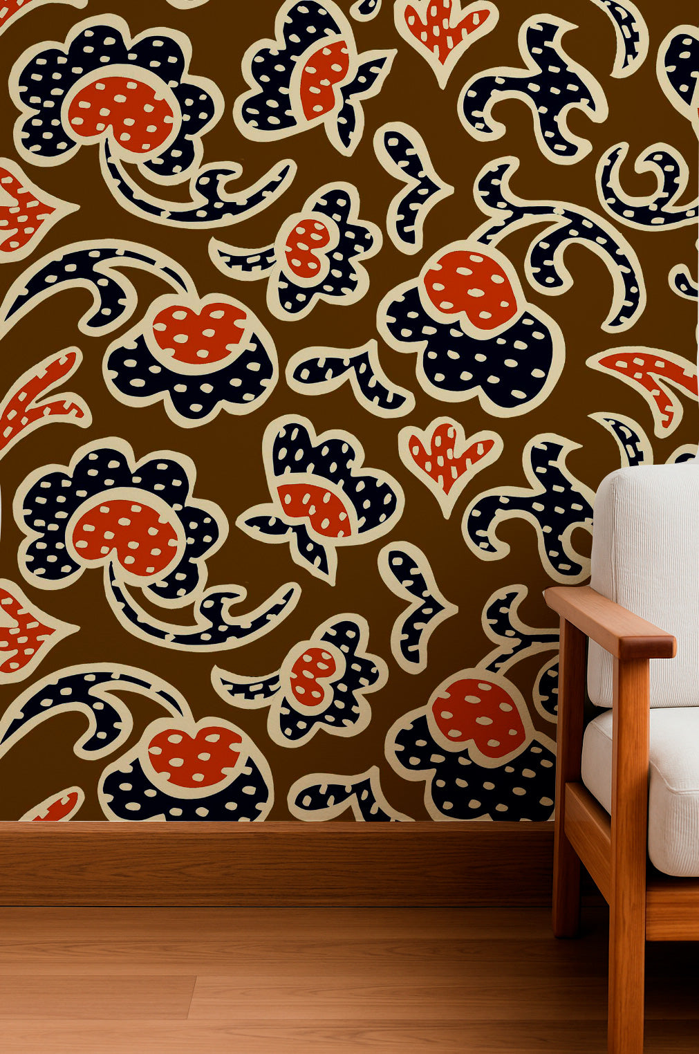 Remolinos florales vintage