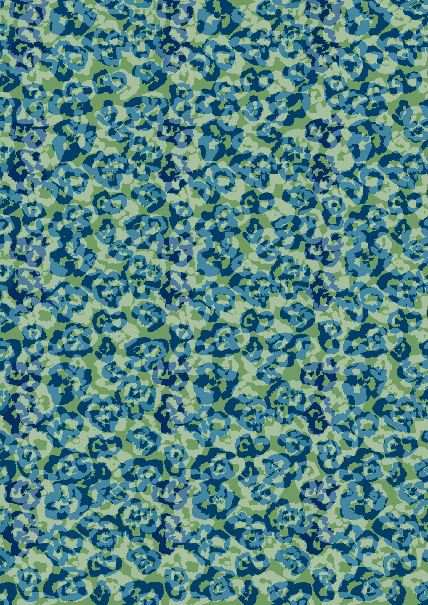 Estampado de leopardo en tonos azules