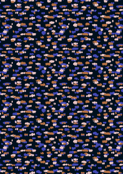 Painted Brushstroke Dots in Lilac and Copper