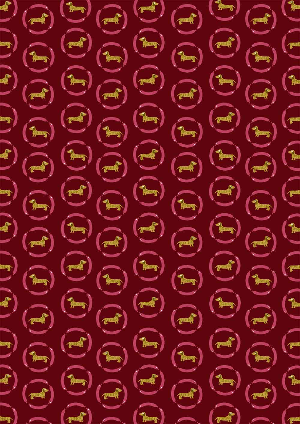 Círculos de Dachshund Dorado