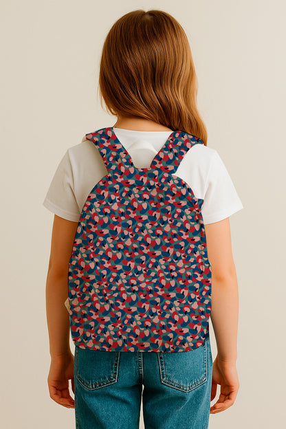 Abstracto pictórico en rojo y azul