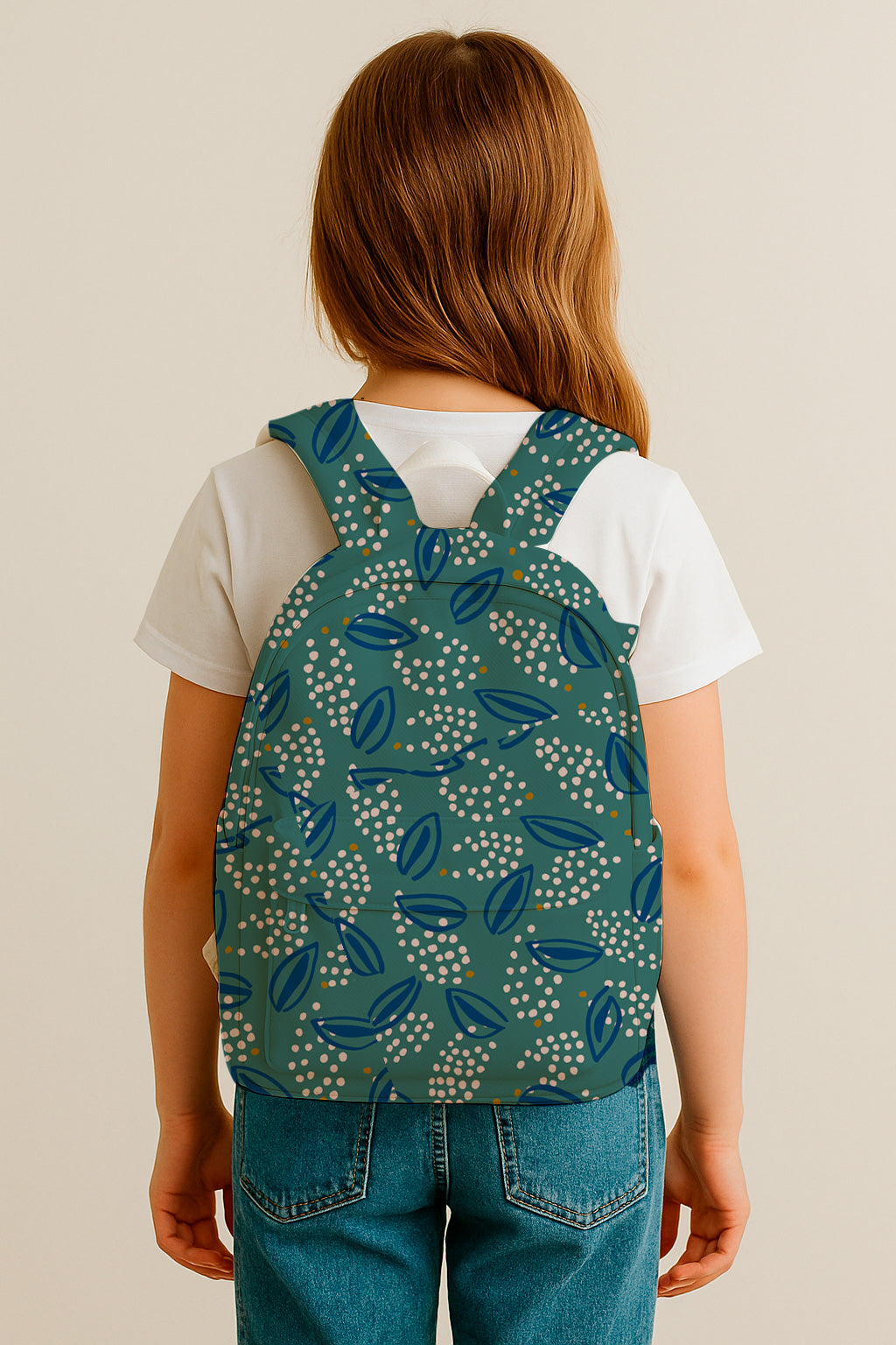 Flores abstractas azules y blancas