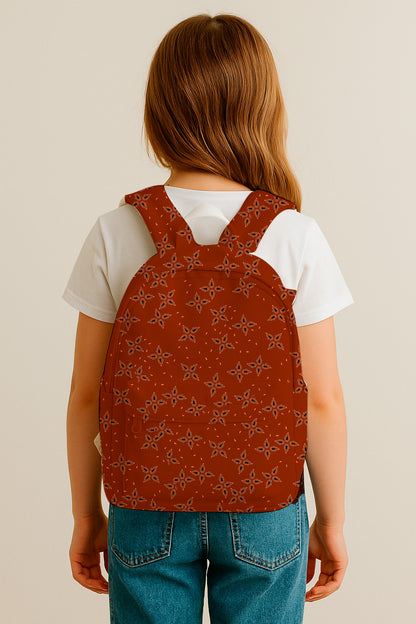 Estampado floral de pétalos de estrella en color óxido