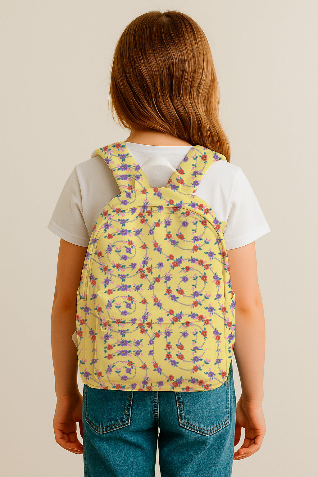 Floral Spiral on Yellow