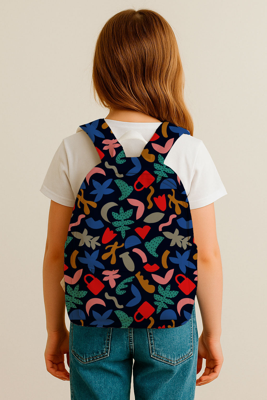 Playful collage of abstract shapes