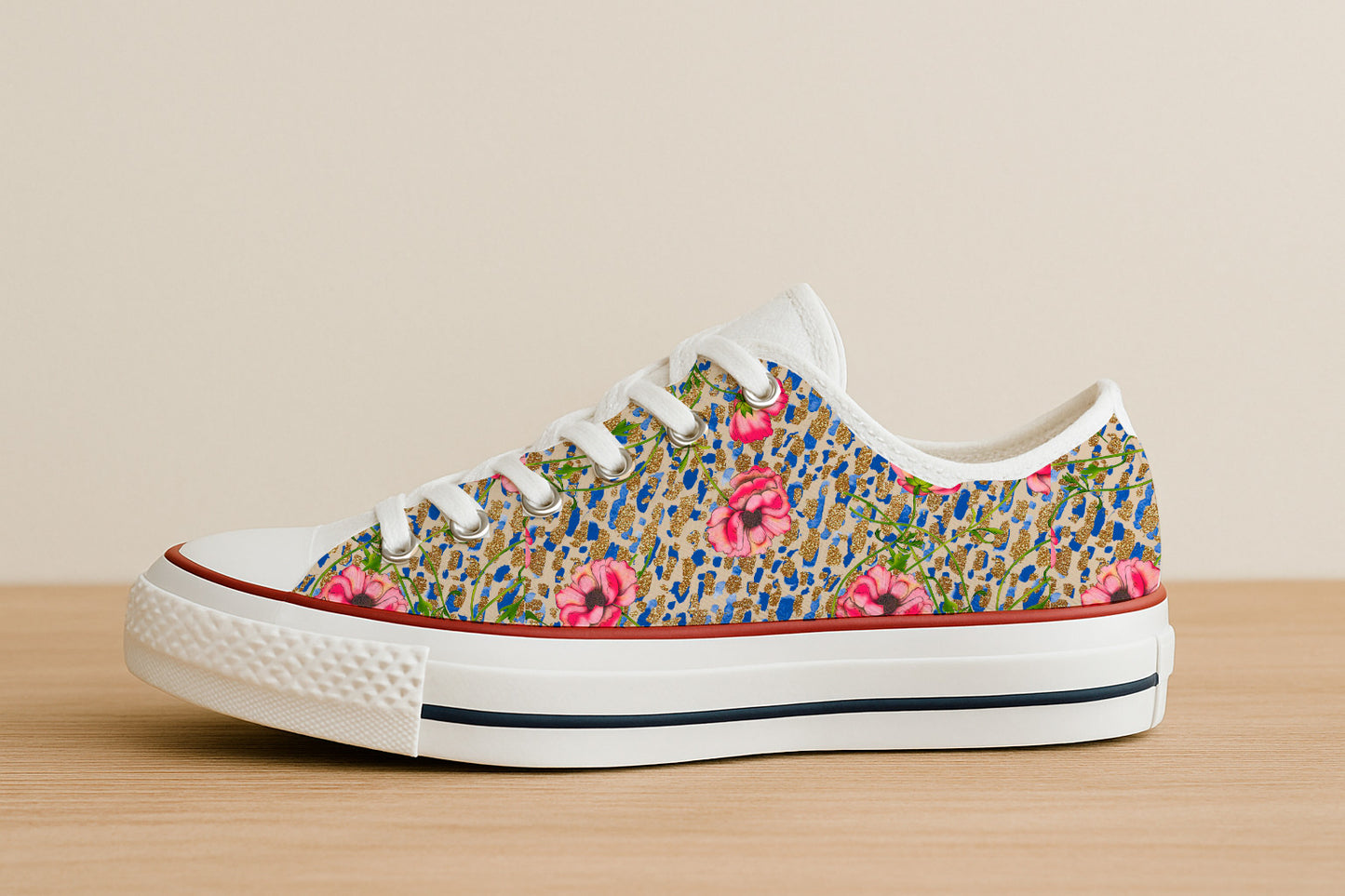 Glittery Floral Brushstrokes