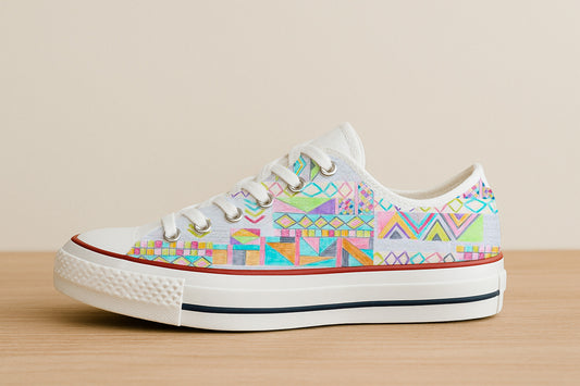 Geometría tribal con crayones