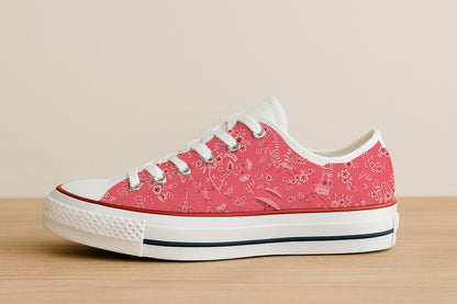 Toile de Jouy de pagoda en tonos rosas