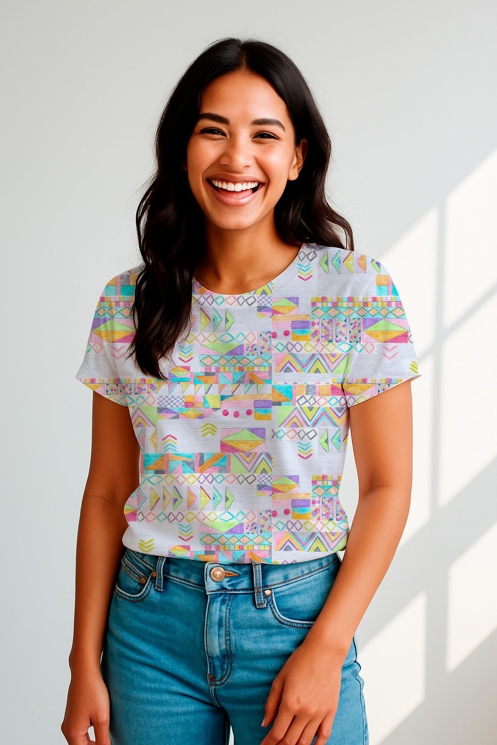 Geometría tribal con crayones