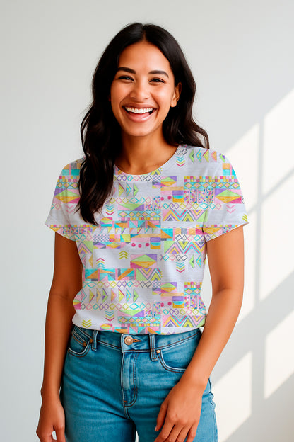 Geometría tribal con crayones