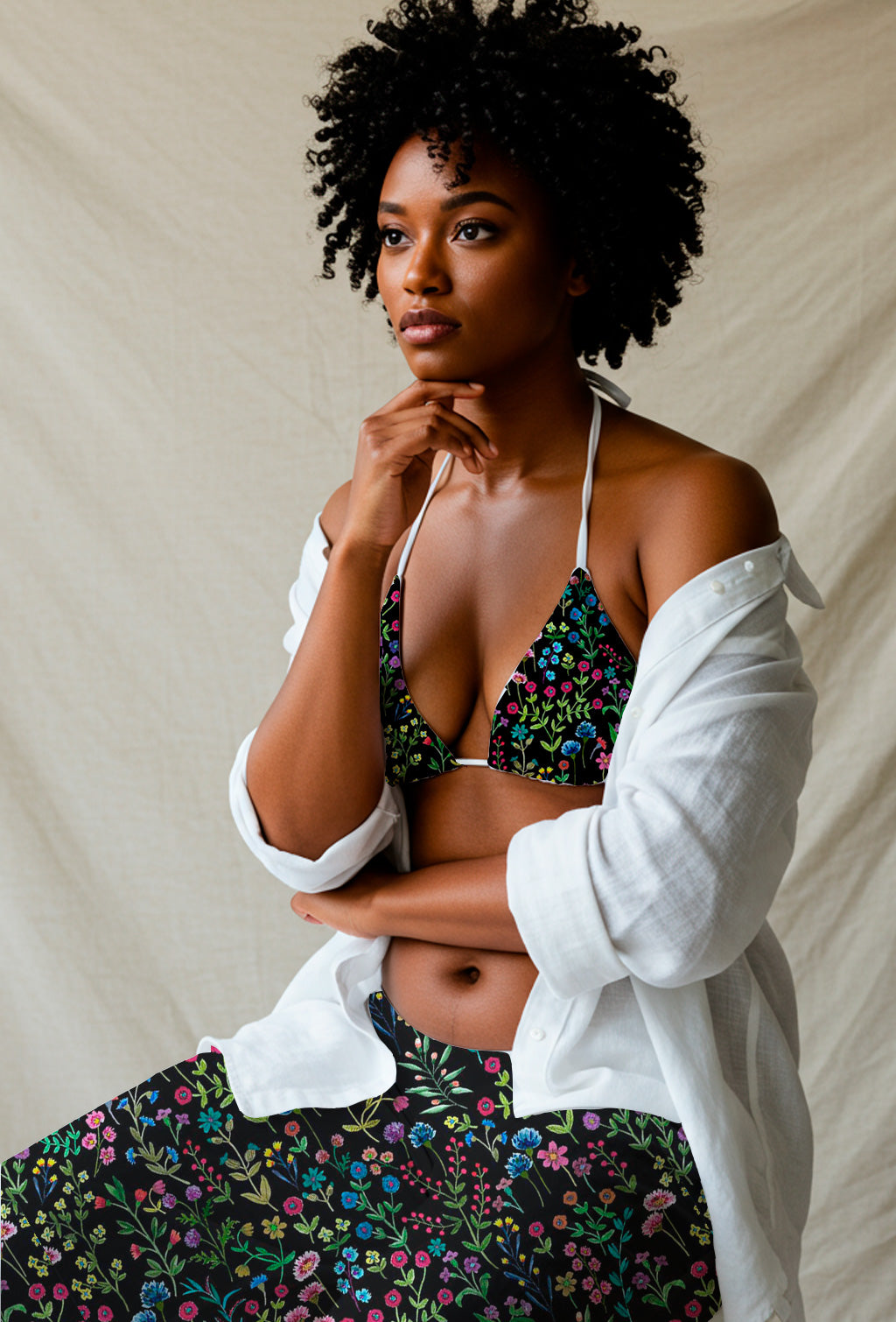 Embroidered Garden Night