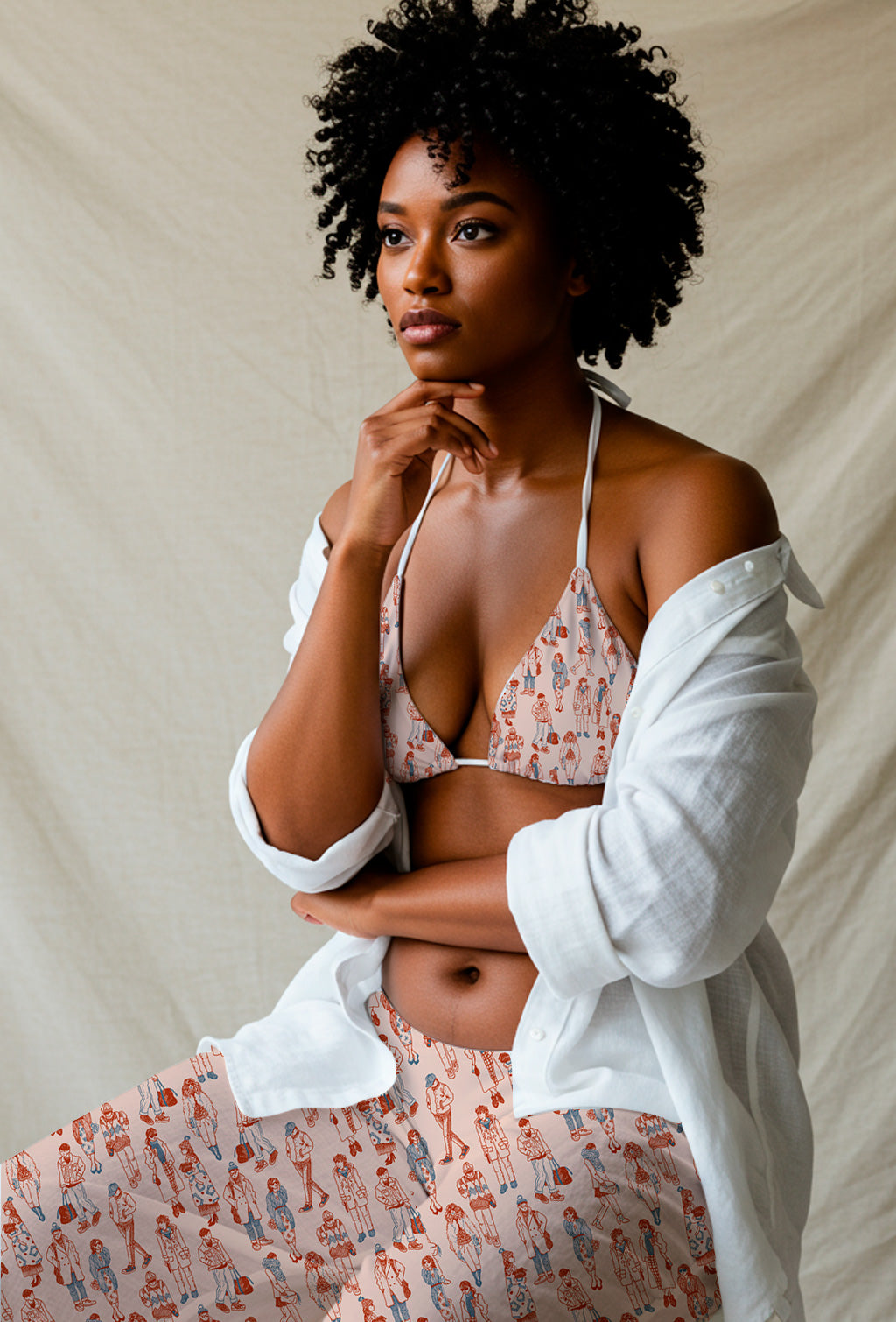 Boceto de la multitud de la moda