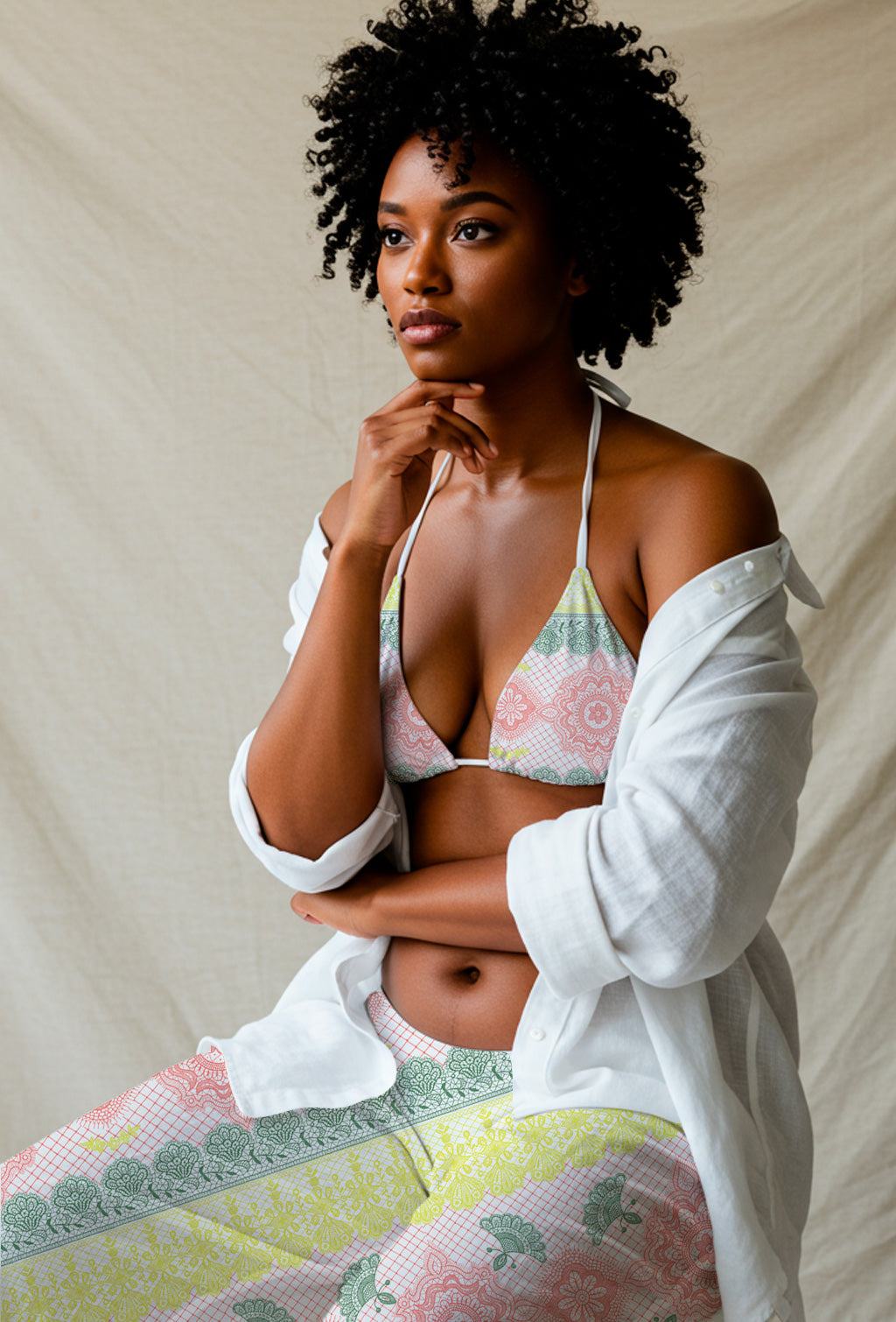 Armonía de rayas de encaje