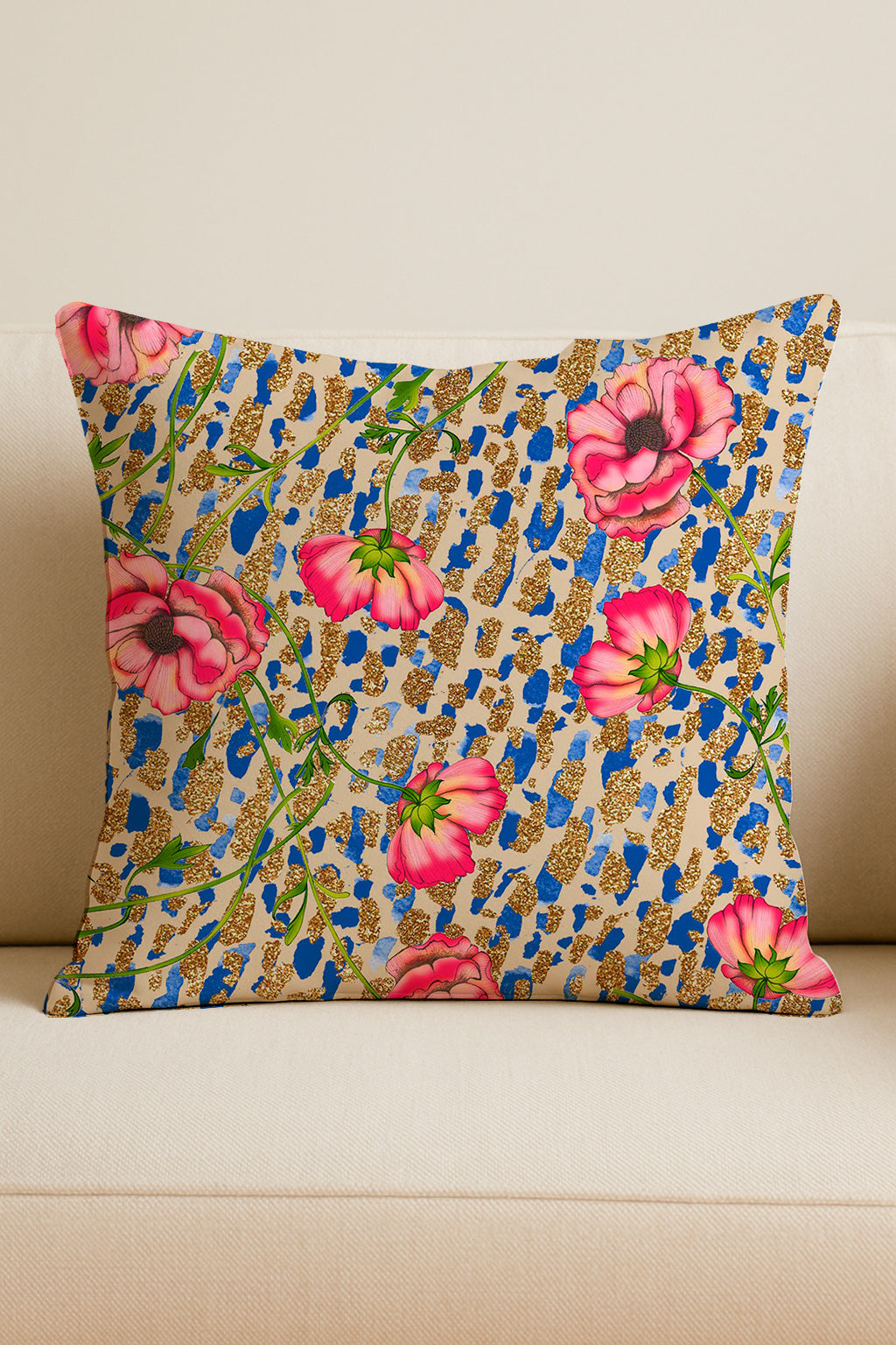 Glittery Floral Brushstrokes