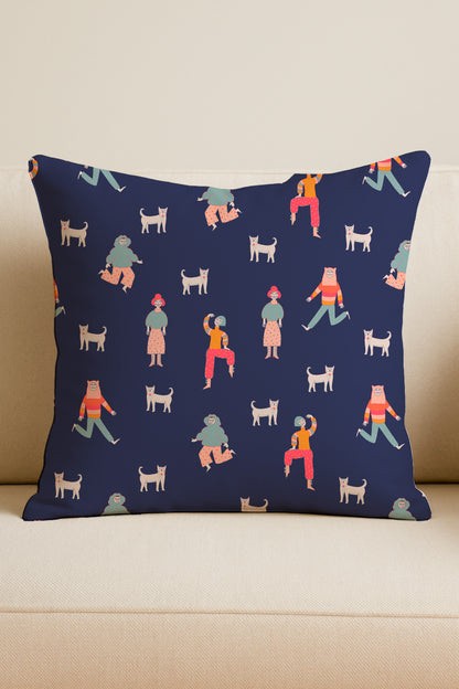 Personajes con gatos en la marina