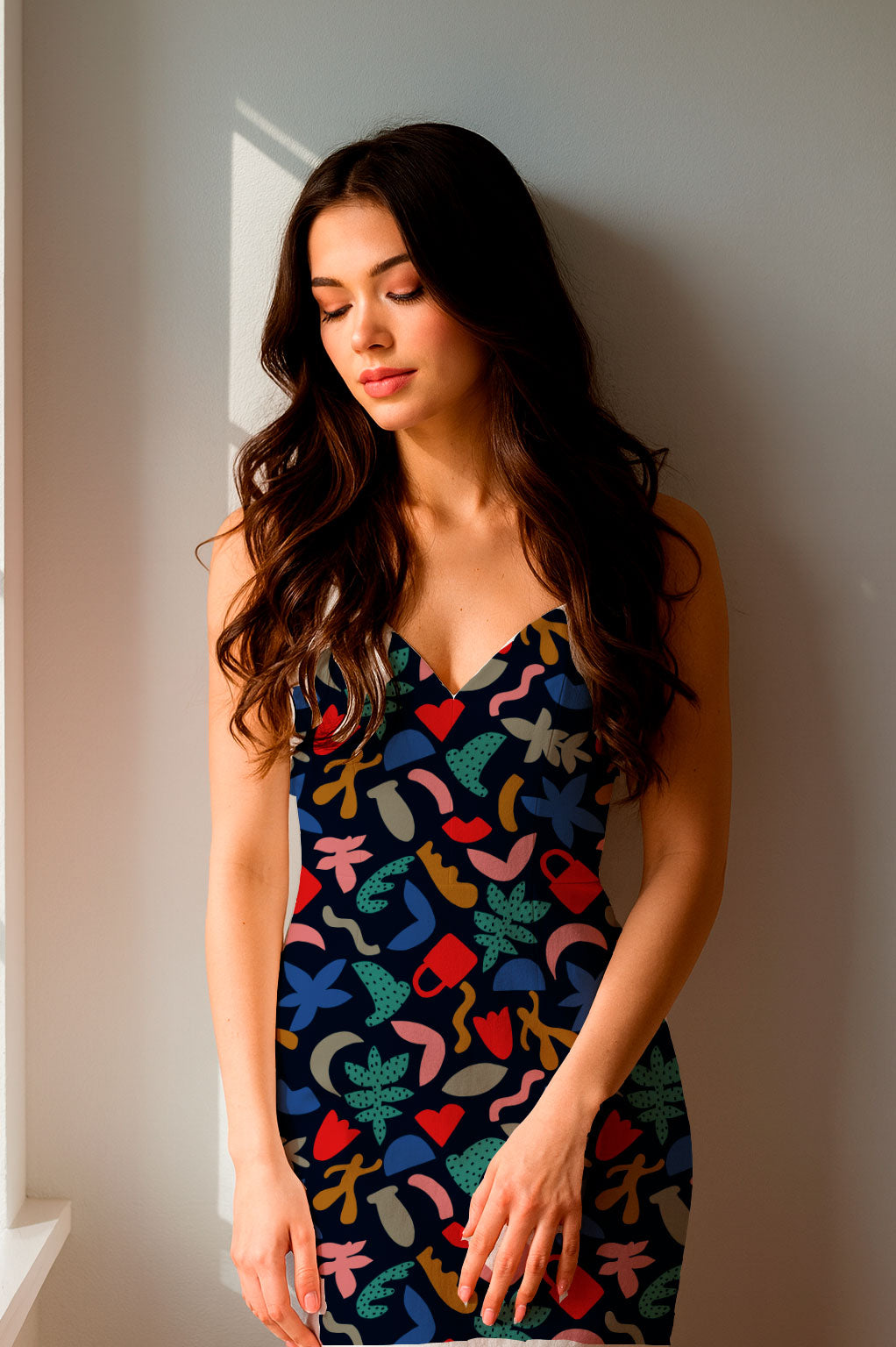 Playful collage of abstract shapes