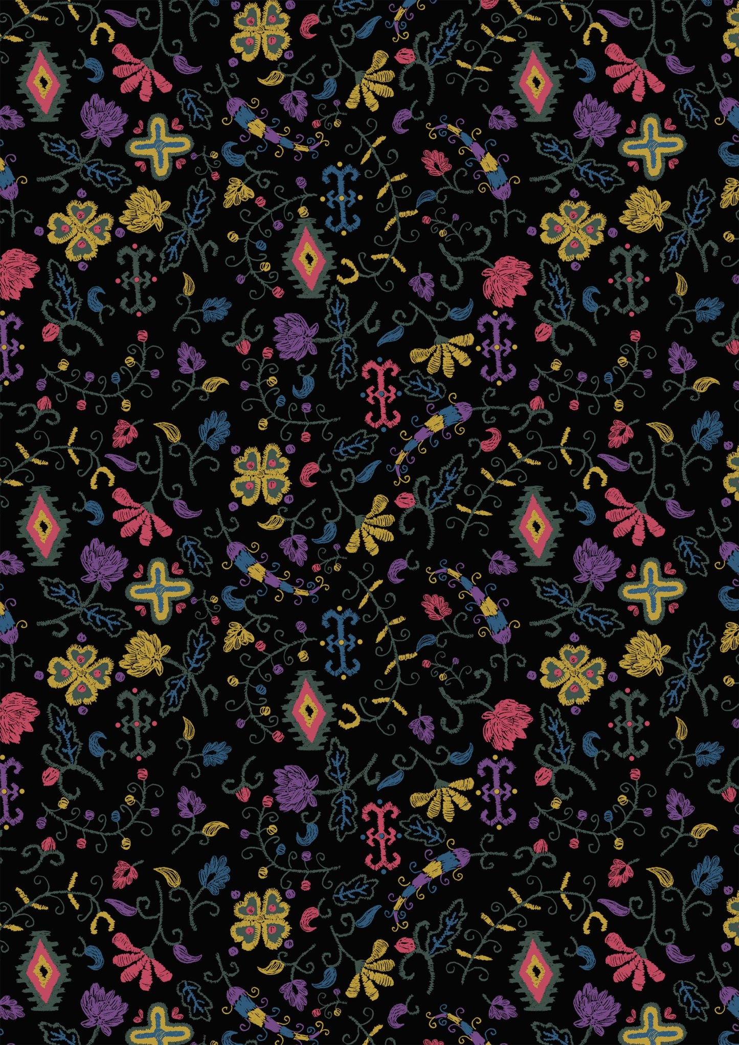 Motivo bordado bohemio