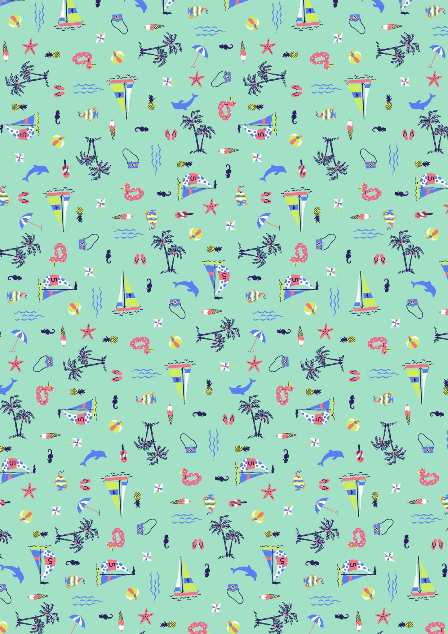 Iconos de verano tropical