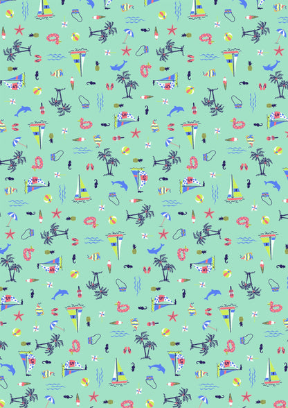 Iconos de verano tropical