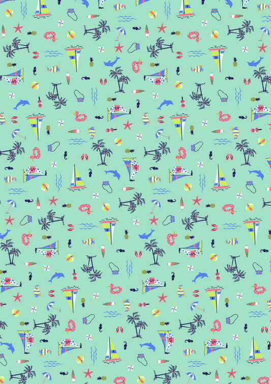 Iconos de verano tropical