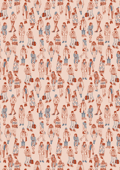 Boceto de la multitud de la moda