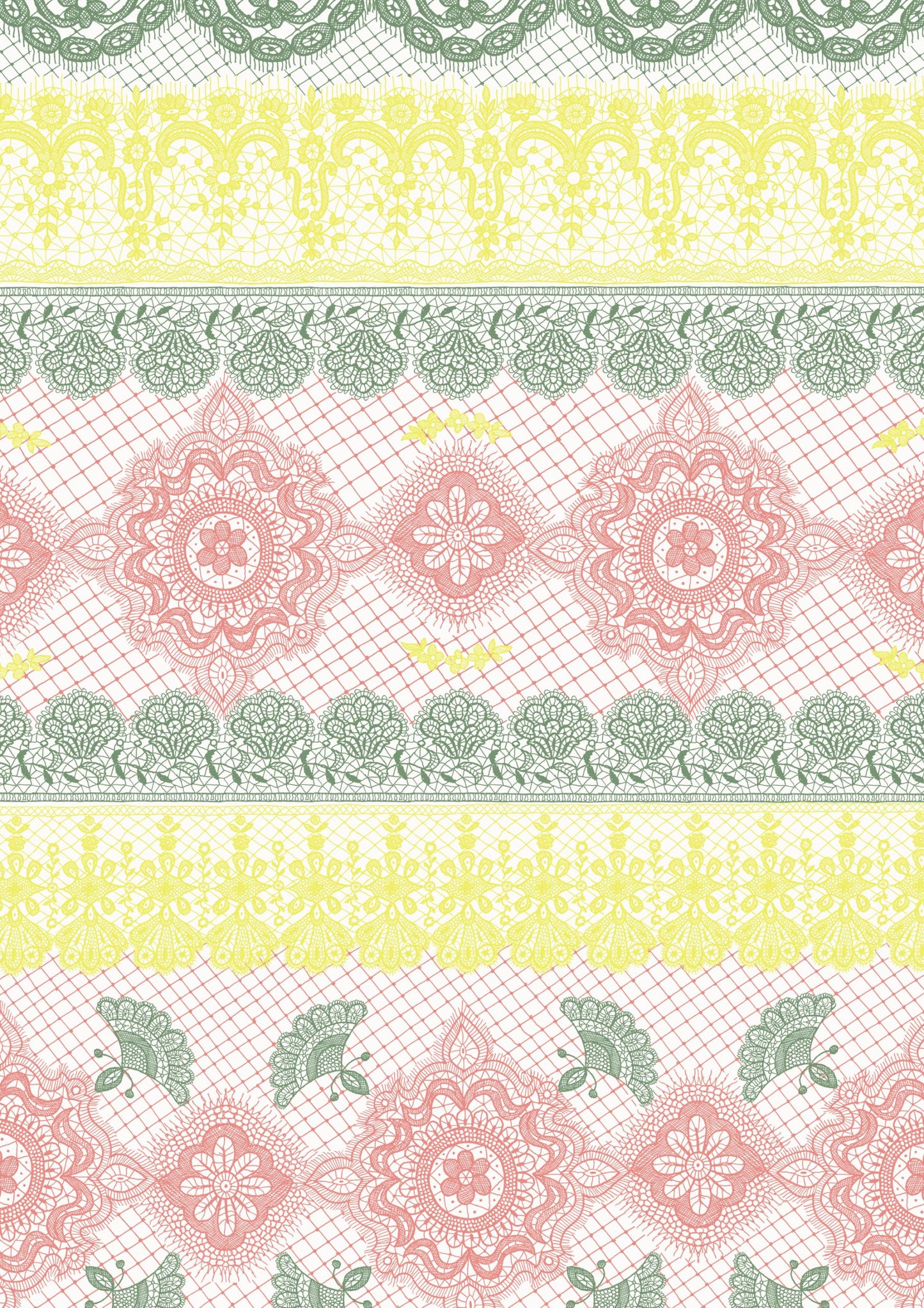 Armonía de rayas de encaje