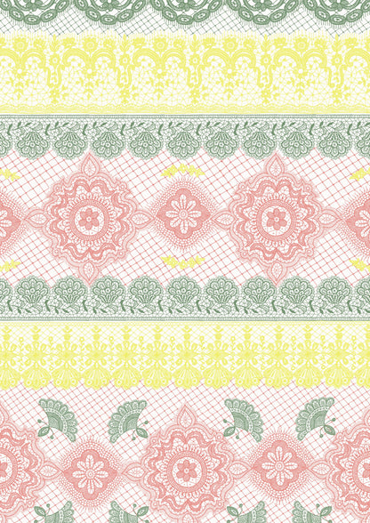 Armonía de rayas de encaje