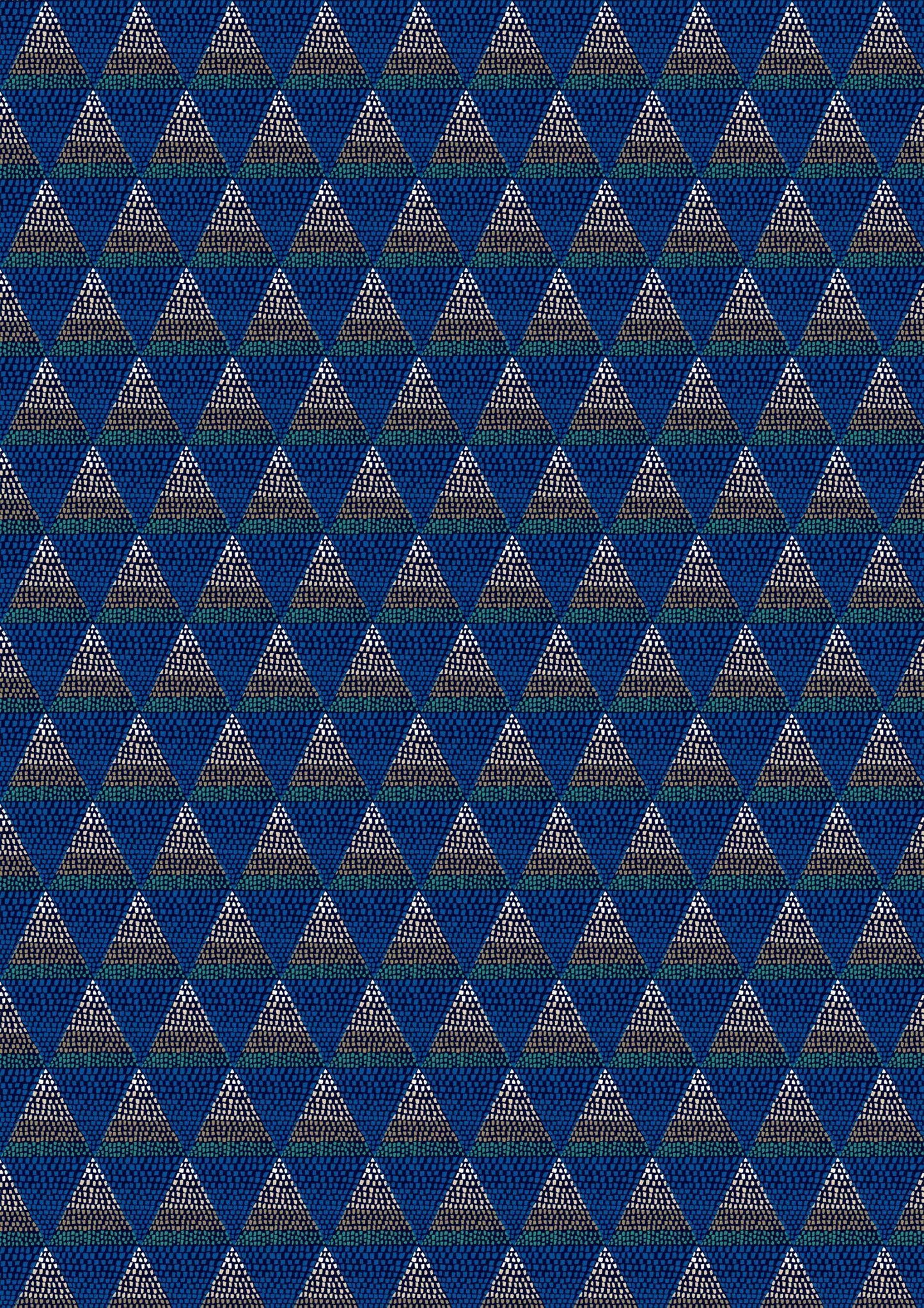 Cuadrícula botánica abstracta en azul y naranja