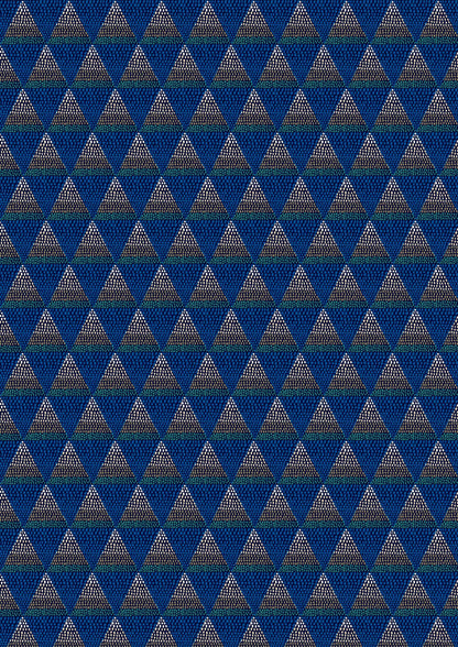 Cuadrícula botánica abstracta en azul y naranja