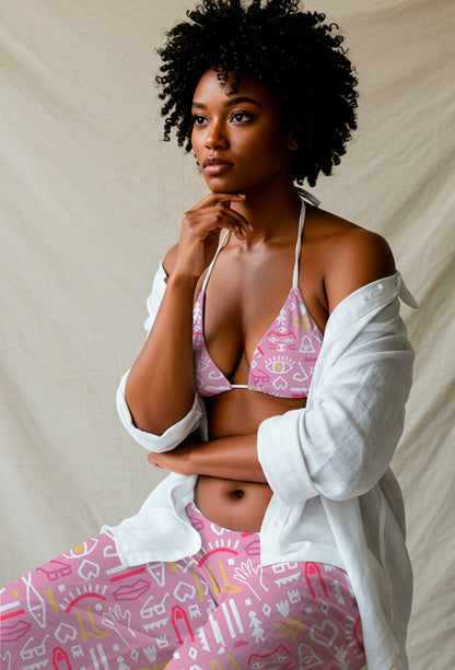 Iconos simbólicos rosas