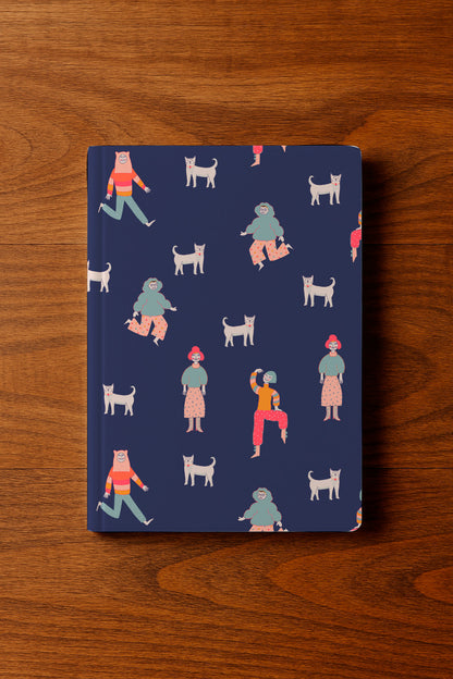 Personajes con gatos en la marina