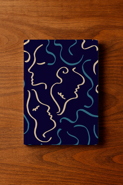 Rostros en dibujo lineal