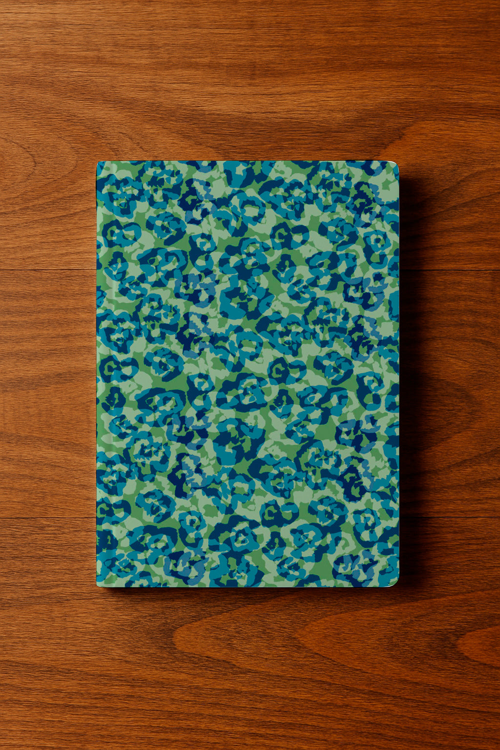 Estampado de leopardo en tonos azules