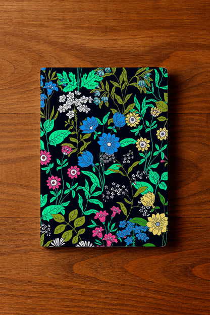 Floral field over dark background