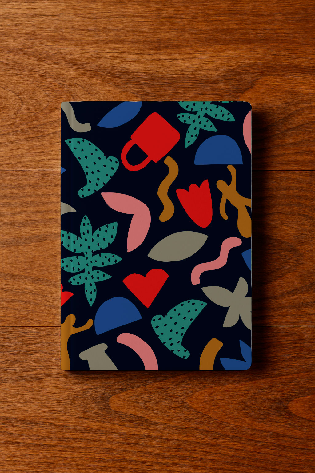 Playful collage of abstract shapes