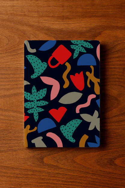 Playful collage of abstract shapes