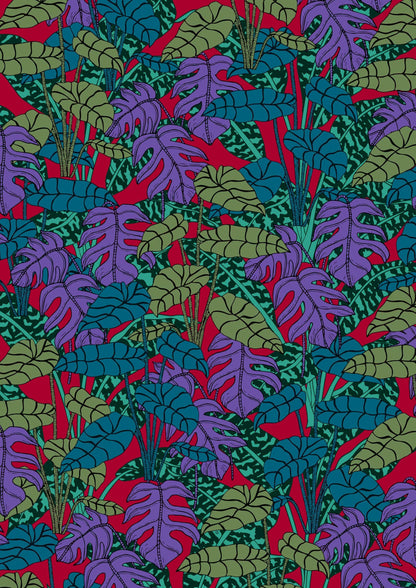 Dense jungle of large leaves