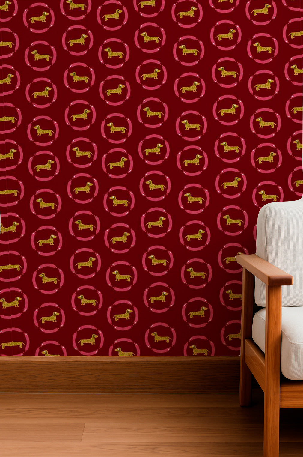 Círculos de Dachshund Dorado