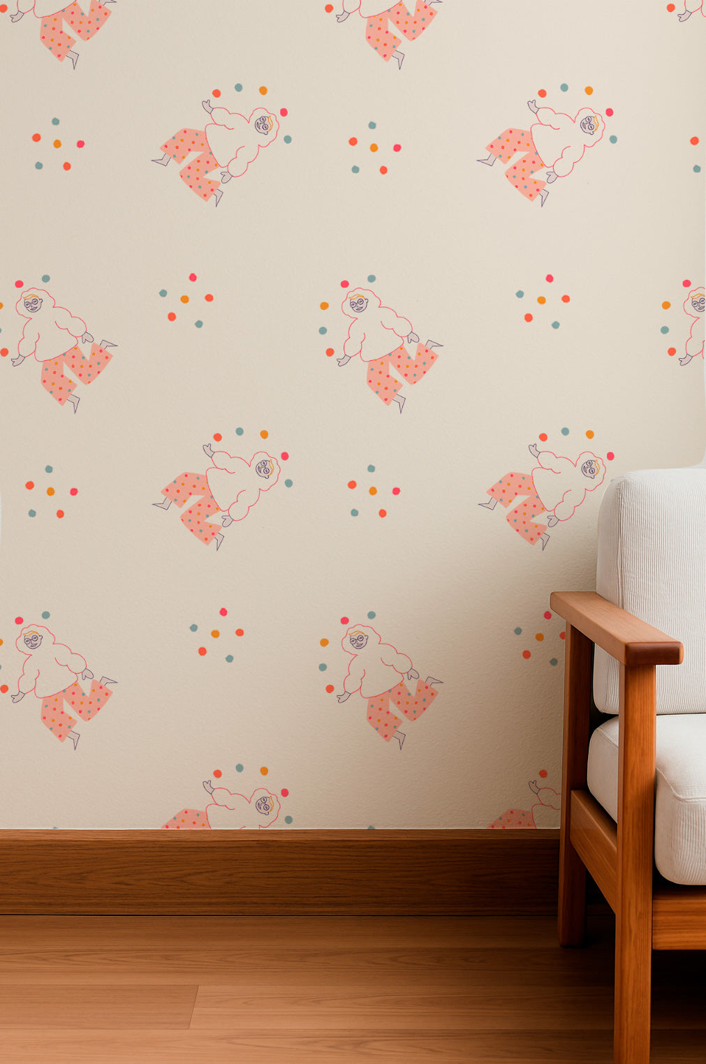 Payasos malabaristas y puntos