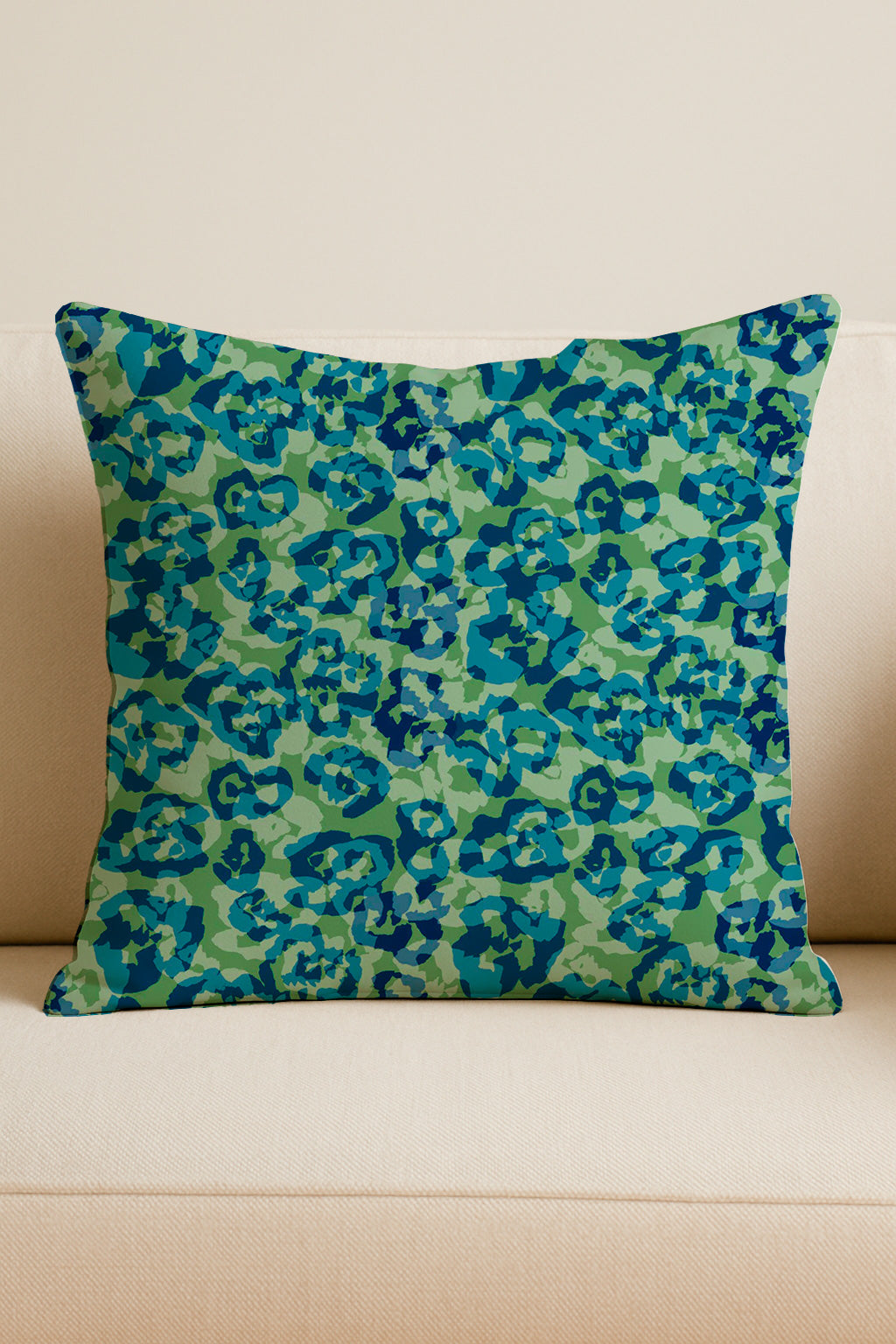 Estampado de leopardo en tonos azules