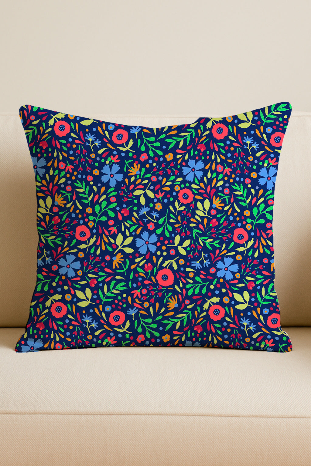 Mini Floral Folk Azul Marino