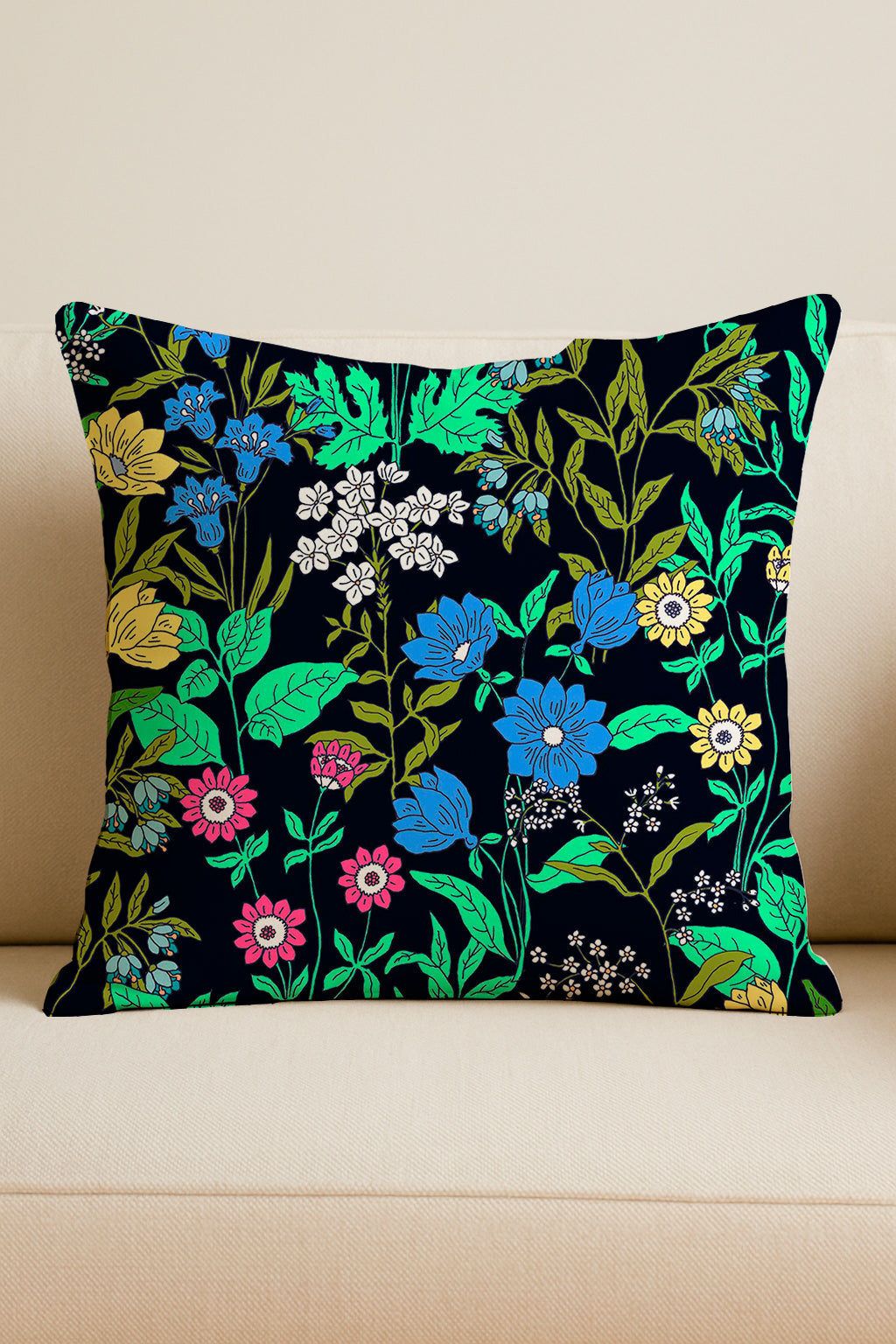 Floral field over dark background