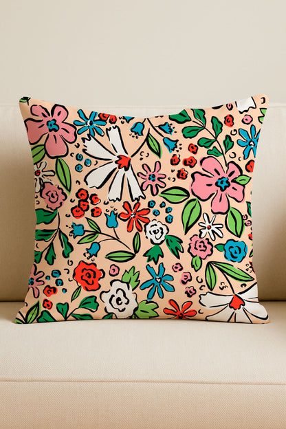 Composición colorida de abanicos sobre fondo de terracota