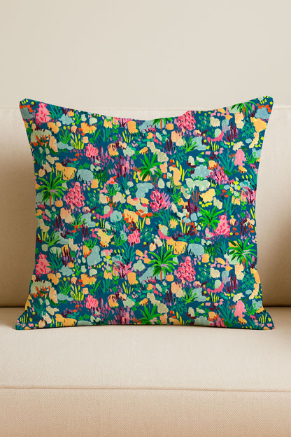 Un animado patrón de bosque