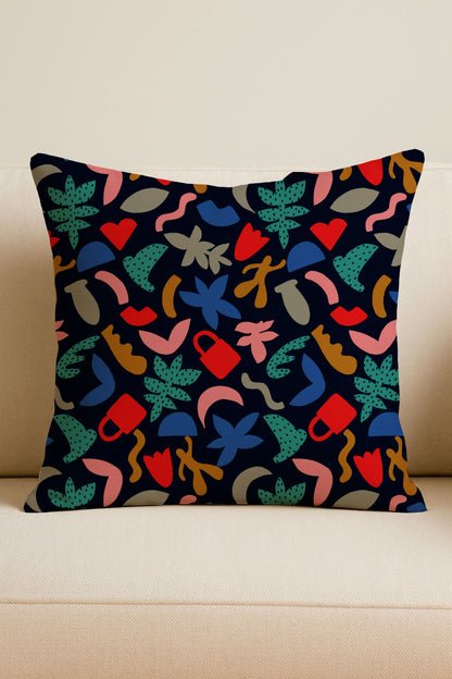 Playful collage of abstract shapes