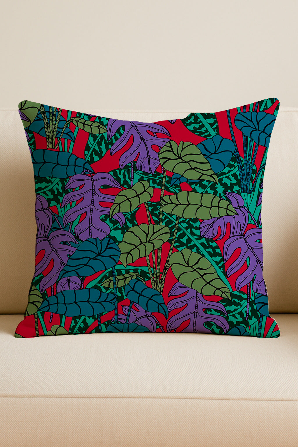 Dense jungle of large leaves