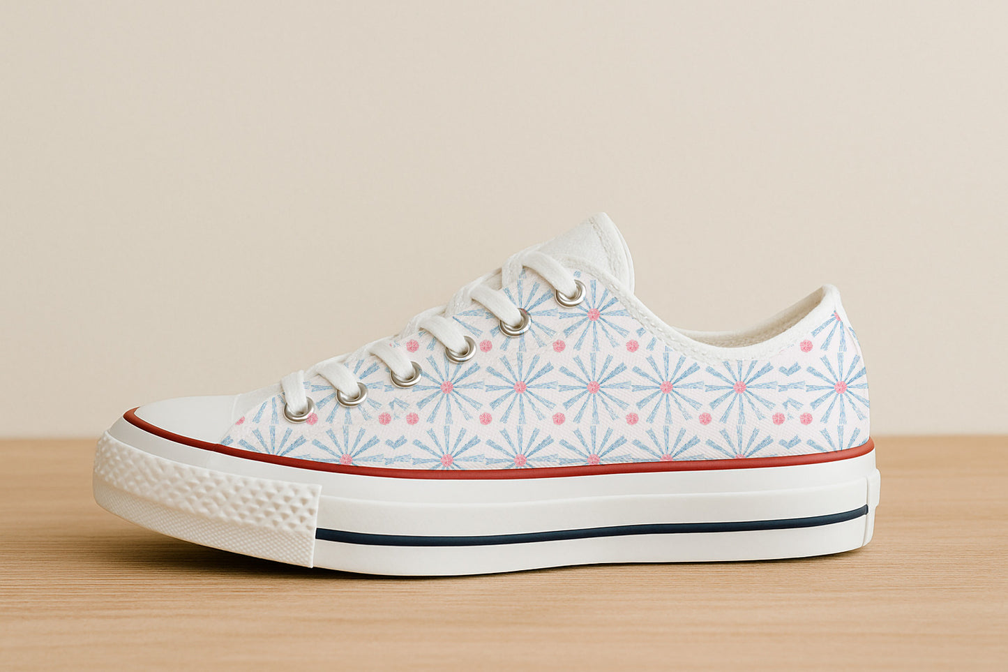 Radios azules y rojos